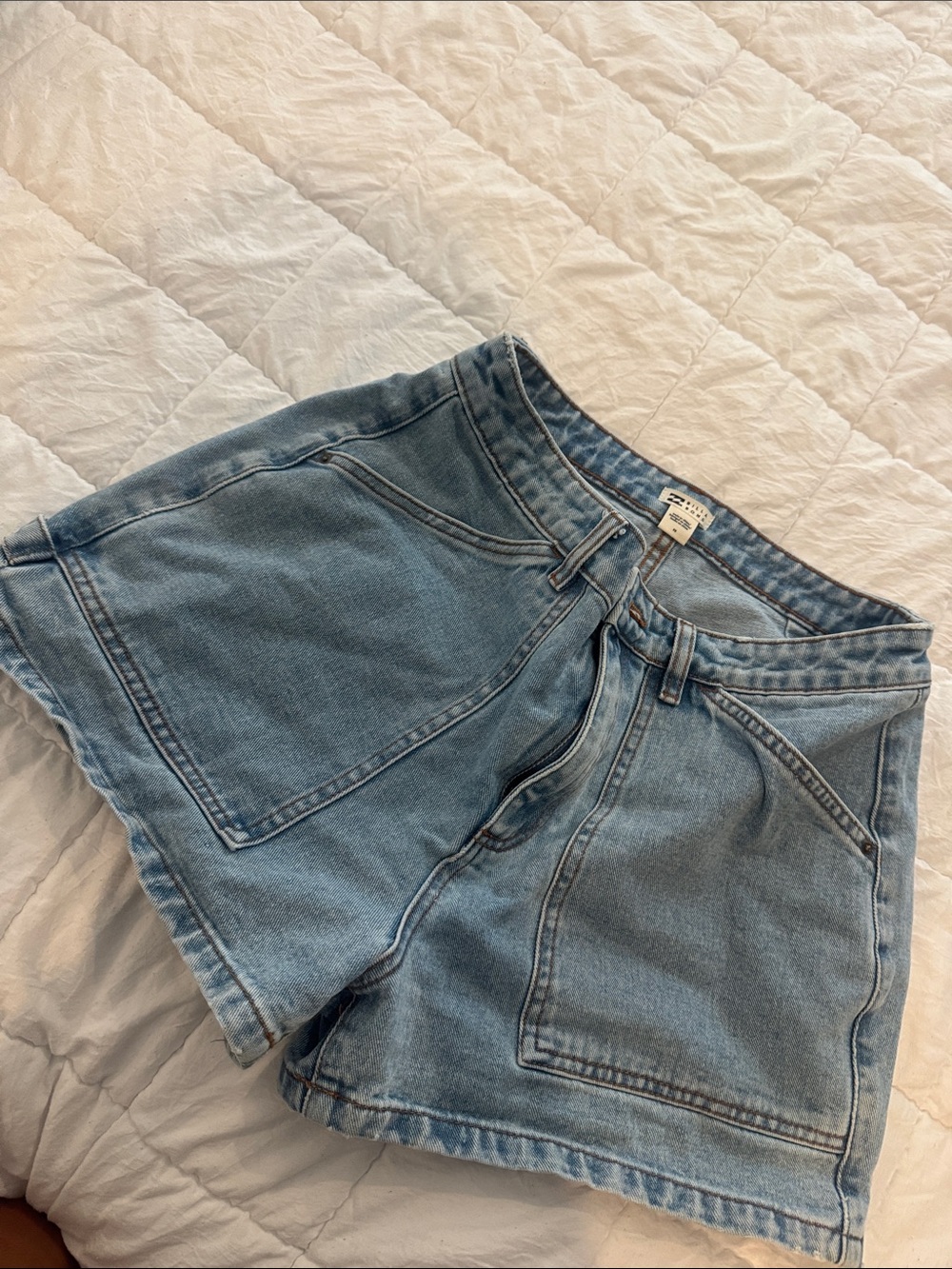 Billabong Light Wash High-Rise Denim Shorts